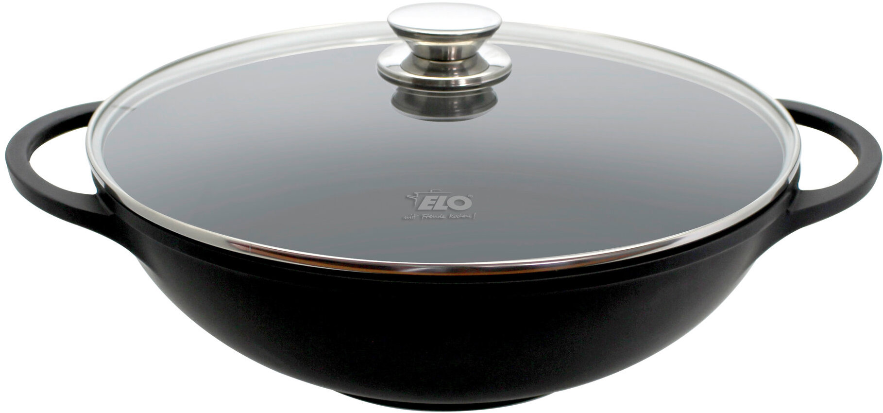 ELO Alucast Pánev WOK se skleněnou poklicí, průměr 32 cm