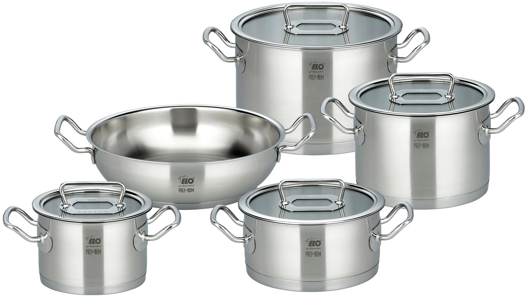 ELO Premium Gourmet Plus Sada hrnců 5 ks, nerezové