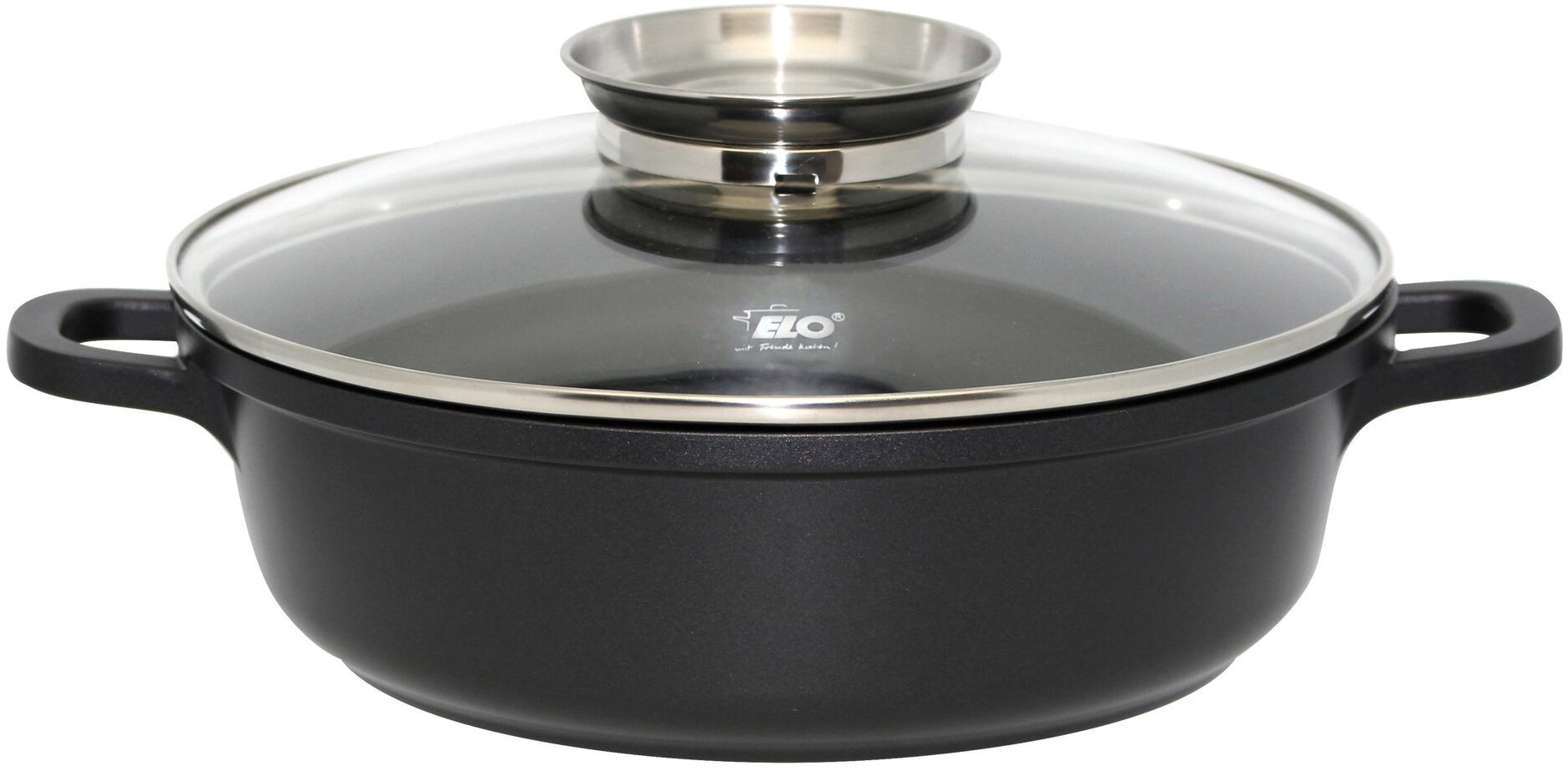 ELO Alucast Pekáč se skleněnou poklicí a aroma úchytem 24 cm