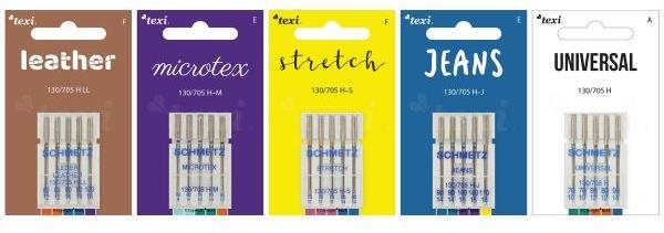 Sada 5 typů jehel, zvýhodněná pro domácí šicí stroje