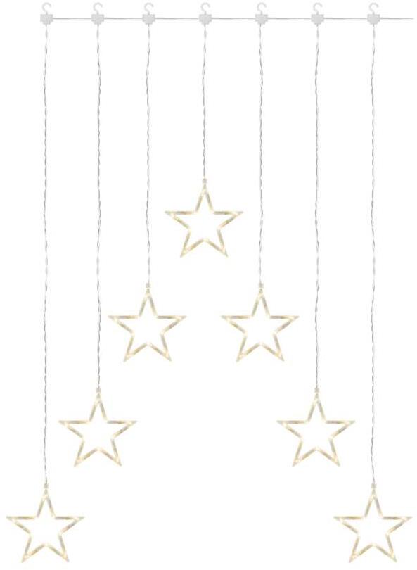 EMOS LED vánoční závěs – 7 hvězd, 67x125 cm, vnitřní, teplá bílá