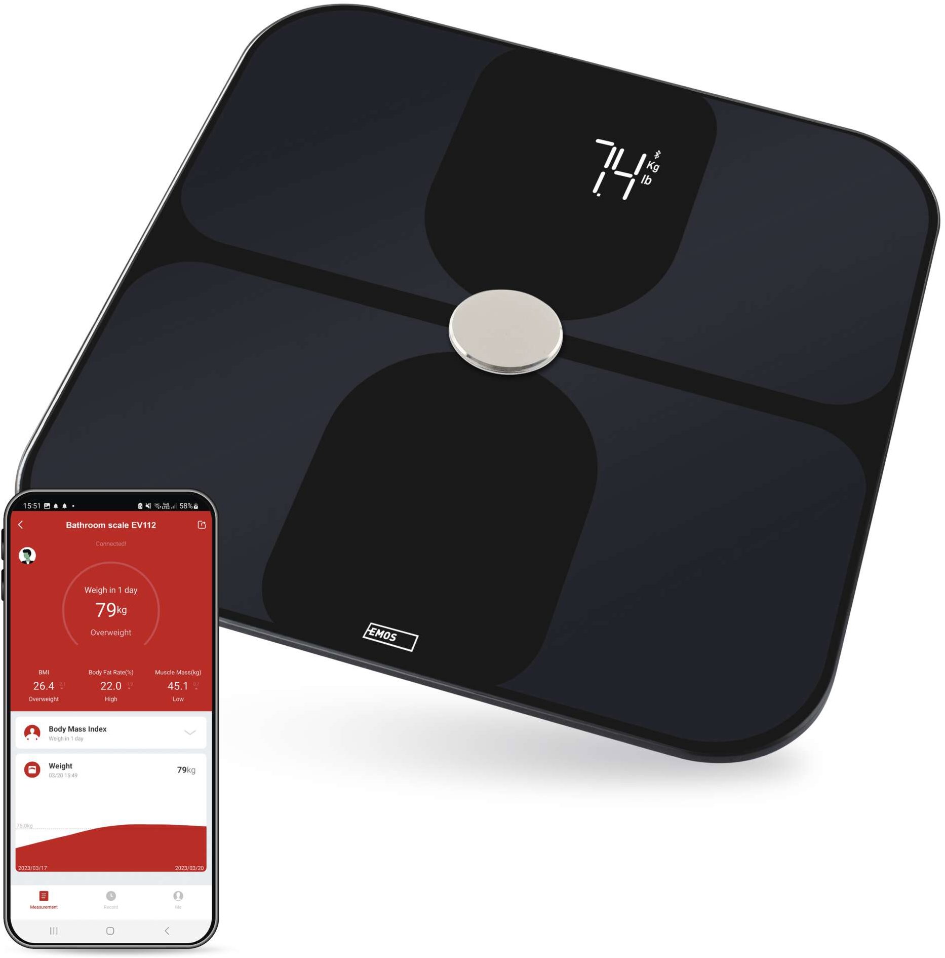 EMOS GoSmart Digitální osobní váha EV112