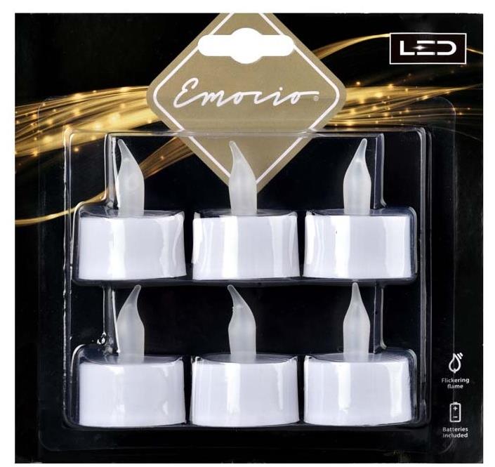 Emocio LED čajová svíčka 6 ks