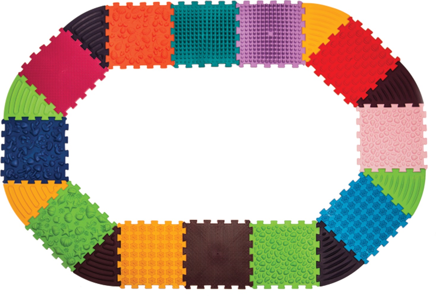 Empt Masážní podložka Puzzle 12 prvků + 8 trojúhelníků