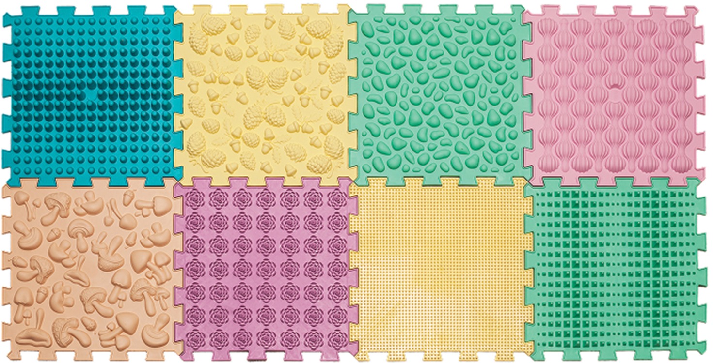 Empt Masážní podložka Puzzle Mix Pastel 8 prvků