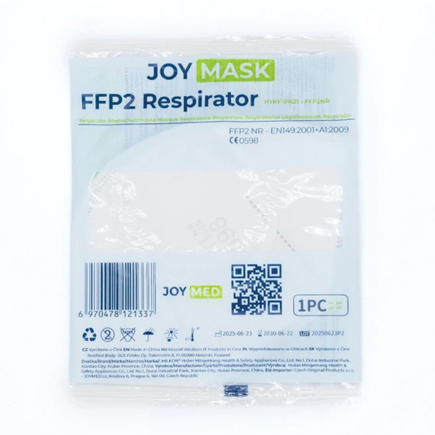 JoyMask FFP2 respirátor bílý, 5 ks