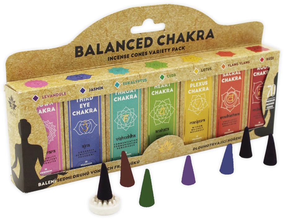 ARÔME Balanced Chakra Sada vonných františků 7 vůní × 10 ks