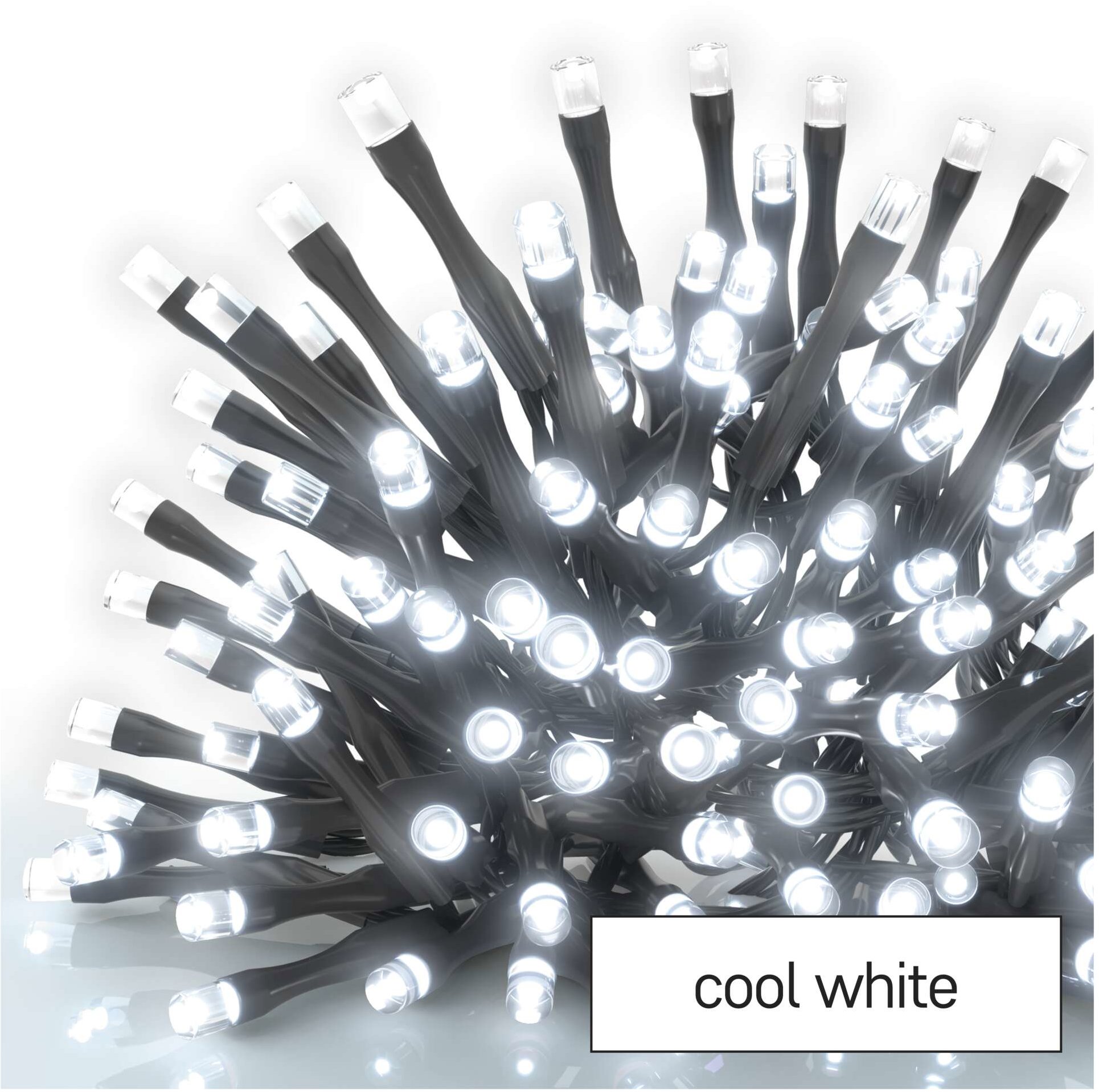 EMOS Standard LED spojovací vánoční řetěz – záclona, 1x2 m, venkovní, studená bílá
