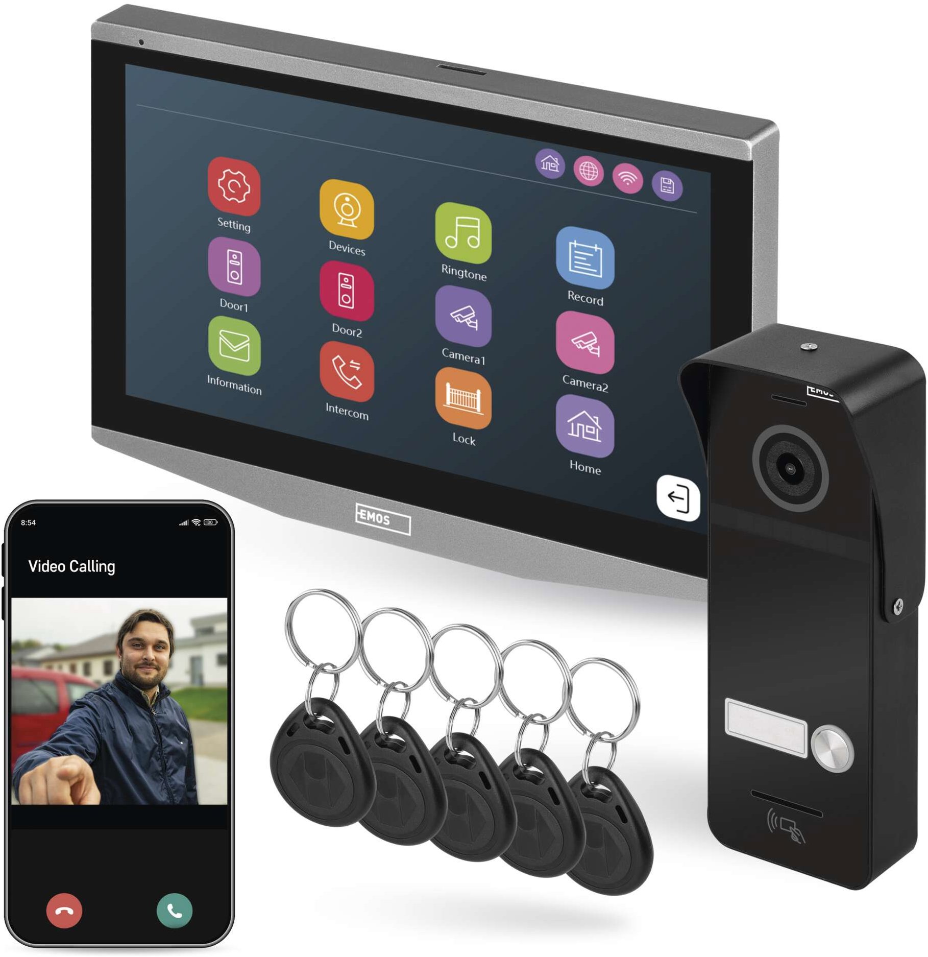 EMOS GoSmart Sada domácího videotelefonu IP-750A s Wi-Fi