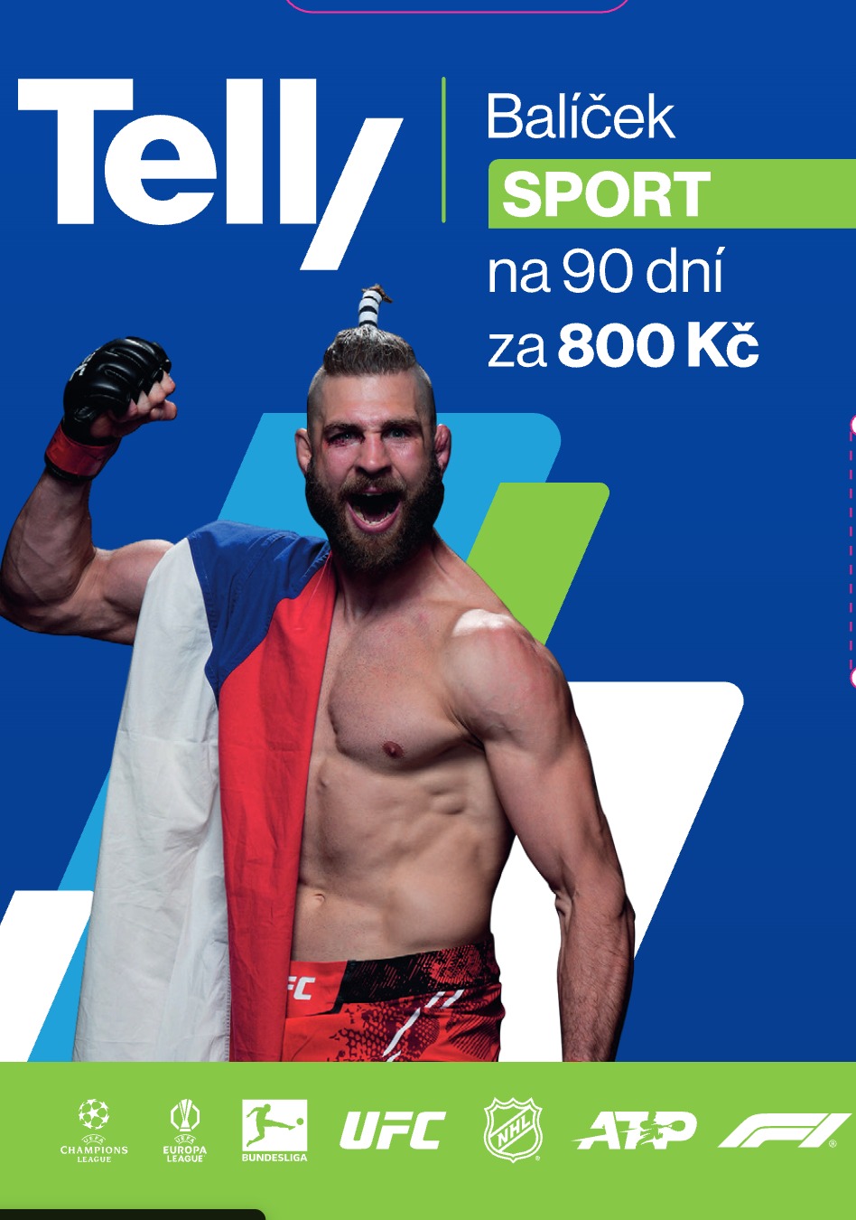 TELLY Sportovní balíček - předplatné 3 měsíce