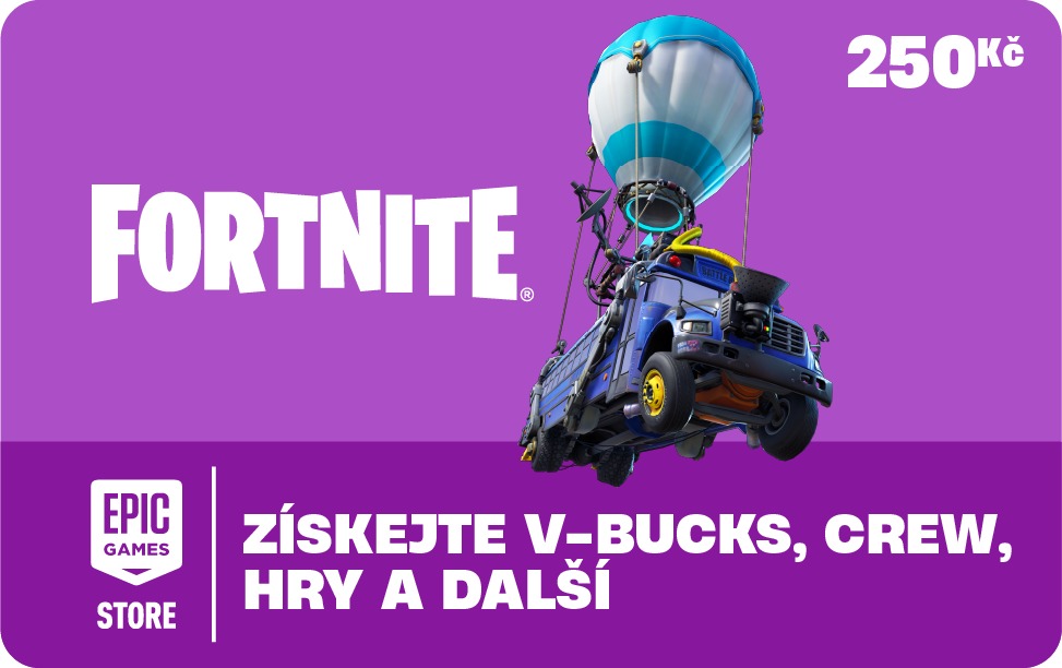Dárková karta Fortnite 250Kč