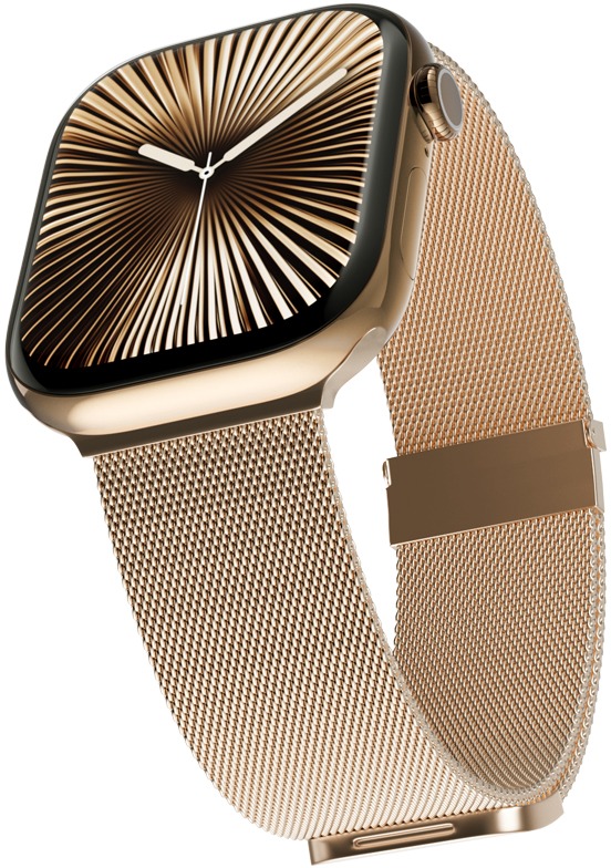 Epico Milanese+ pro Apple Watch SE/Series 1-9 (42/44/45mm)/10-11(46mm)/Ultra (49mm) - zlatá