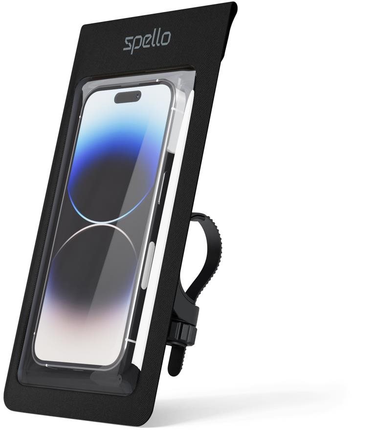 Spello voděodolný držák telefonu na řídítka - černý