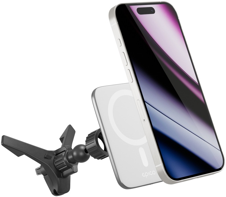 Epico Qi2 Mag+ bezdrátová autonabíječka - stříbrná/bílá