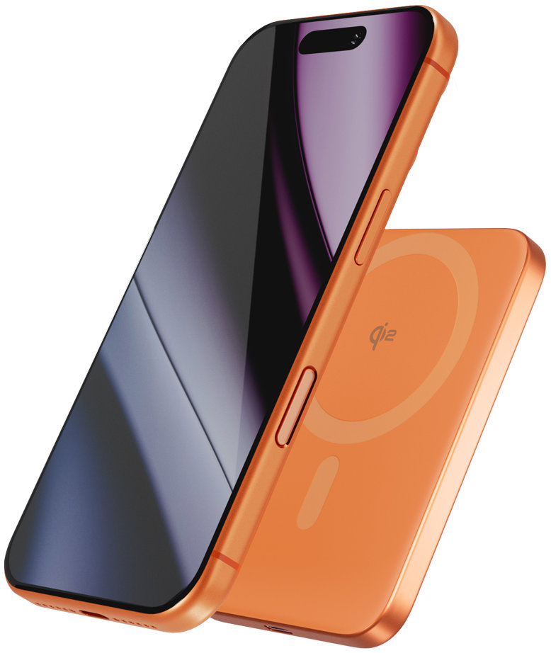 Epico UltraPack Qi2 5000mAh Mag+ tenká hliníková bezdrátová powerbanka EM51 - oranžová