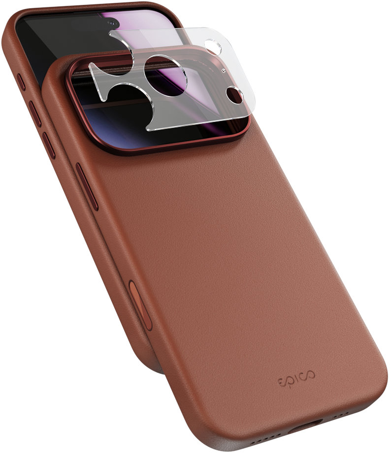 Epico Leather Pro Mag+ Case iPhone 17 Pro/18 Pro Qi2 & MagSafe kompatibilní - hnědá
