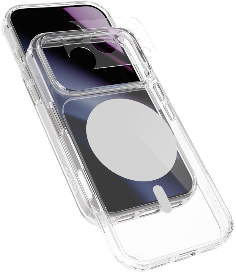 Epico Dot Mag+ Case iPhone 17 Pro Max/18 Pro Max Qi2 & MagSafe kompatibilní - šedá