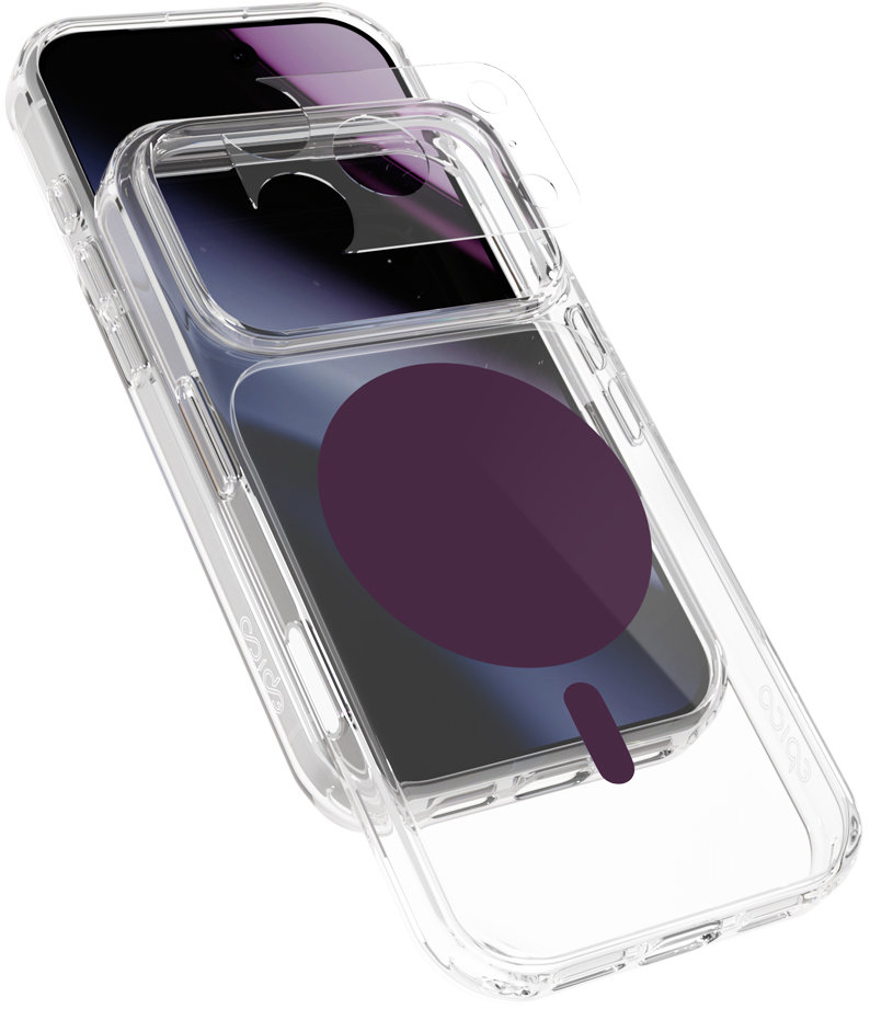 Epico Dot Mag+ Case iPhone 17 Pro Max/18 Pro Max Qi2 & MagSafe kompatibilní - tmavě fialová