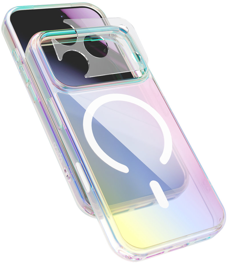 Epico Holographic Hero Mag+ Case iPhone 17/18 Pro Max Qi2 & MagSafe kompatibilní - holografická