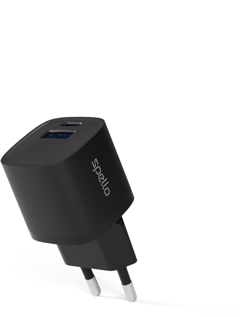 Spello ForceBoost GaN 20W síťový adaptér SA20 - černá