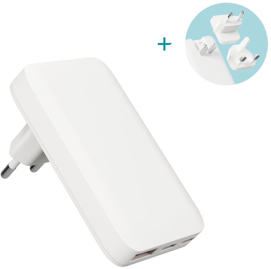 Epico UltraBoost GaN 65W tenká cestovní nabíječka EU65 - bílá