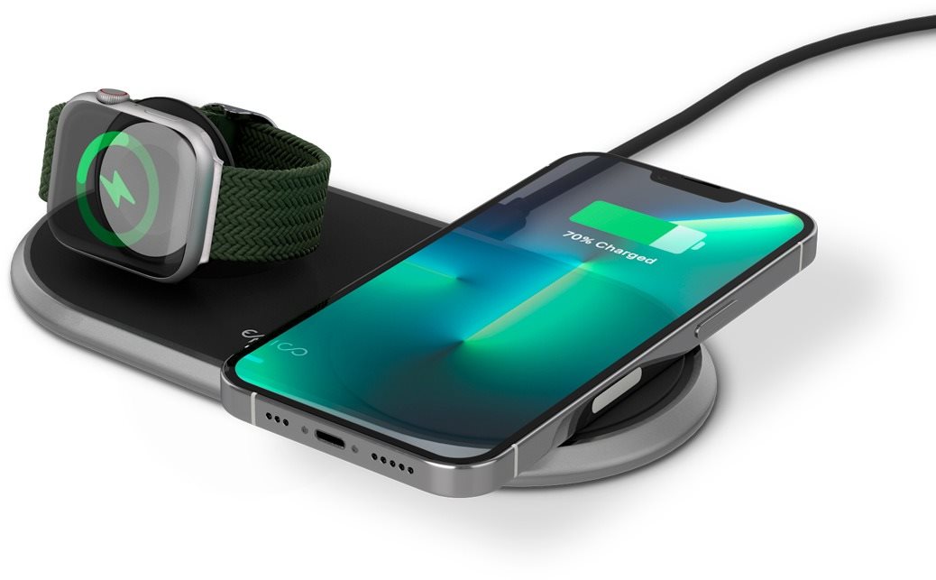 Epico Wireless Charging Base (for Apple Watch & iPhone) Metal - černá