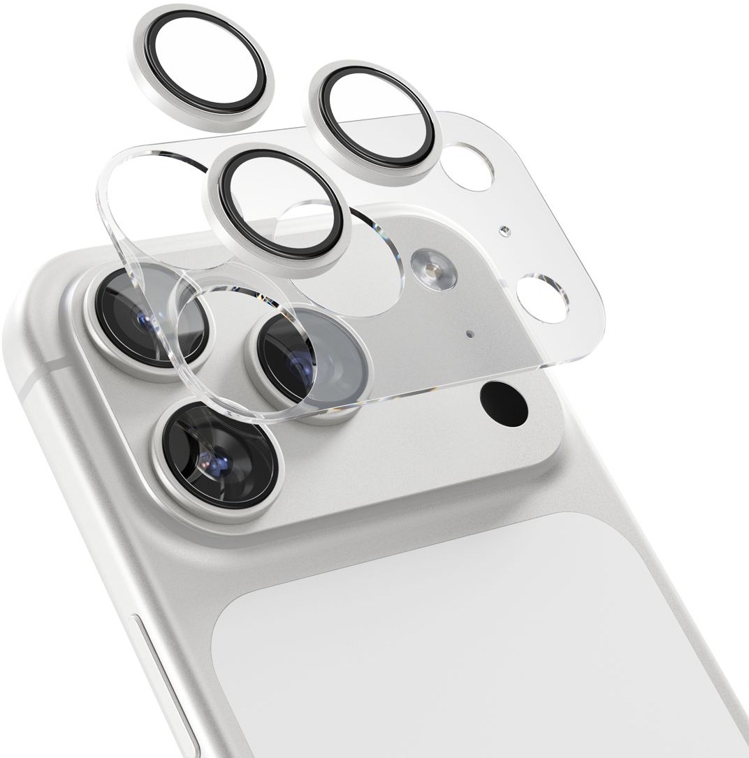 Epico Aluminium Lens Protectors iPhone 17 Pro/17 Pro Max Čirý obraz - stříbrná