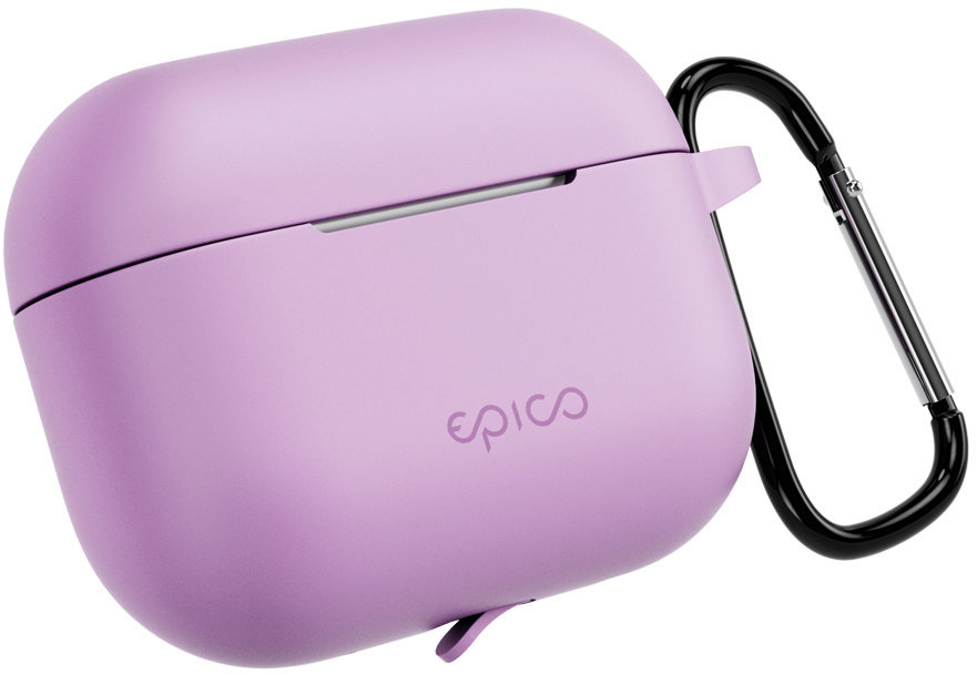 Epico silikonové pouzdro s karabinou AirPods Pro 3 - fialová