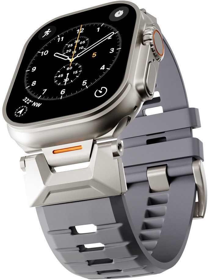 Epico FKM Rubber Pro Apple Watch SE 44mm/Series 1-9 42/44/45mm, 10-11 46mm/Ultra 49mm, šedá