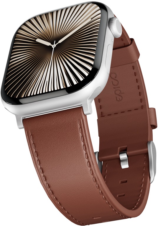 Epico Watch Strap Leather for Apple Watch SE/Series 1-9 (38/40/41mm)/10-11 (42mm) - hnědá