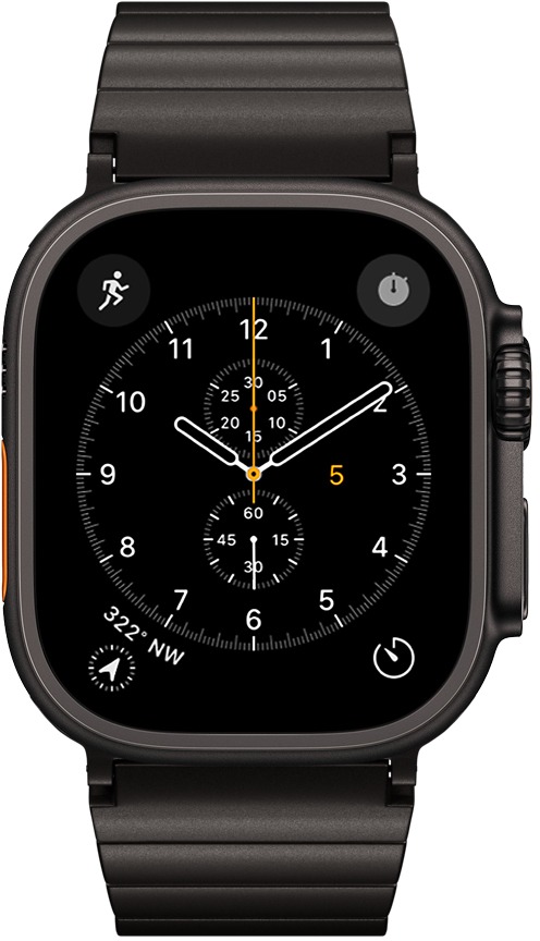 UNUM titanový řemínek pro Apple Watch SE/Series 1-9 (42/44/45mm)/10-11(46mm)/Ultra (49mm) - černá