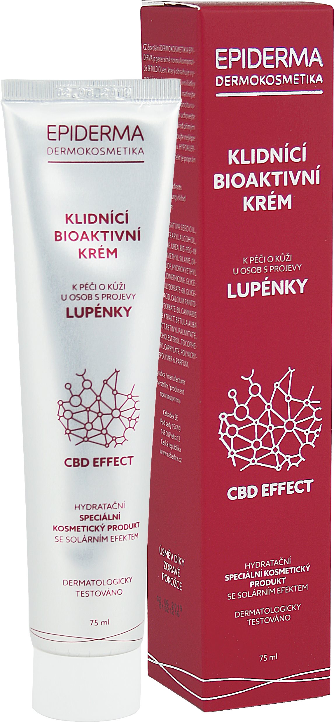 EPIDERMA bioaktivní CBD krém Lupénka 75 ml