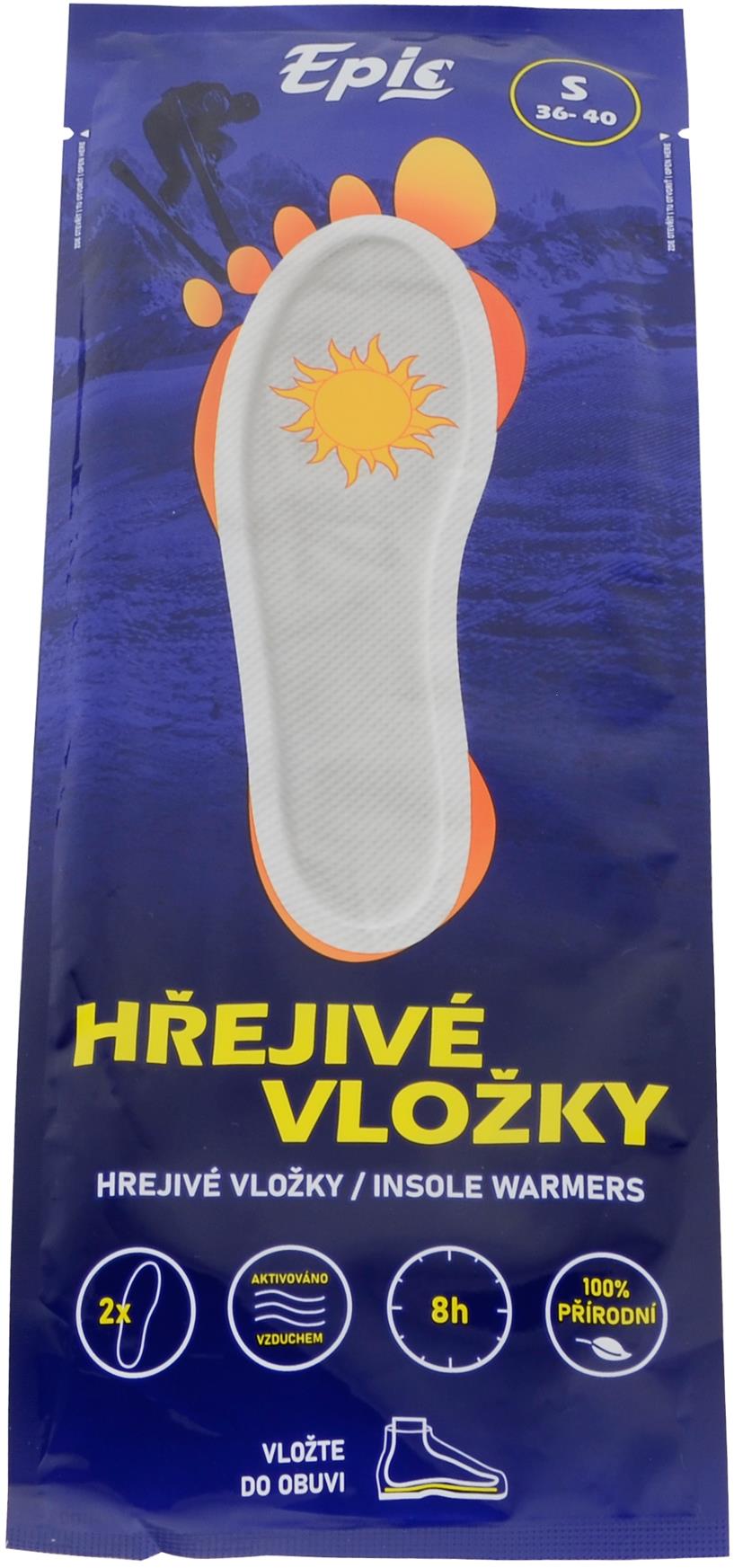 Epicstar Hřejivé vložky do bot 1 sada, vel. S