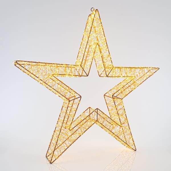 EUROLAMP Vánoční dekorace - svítící hvězda, 70 cm