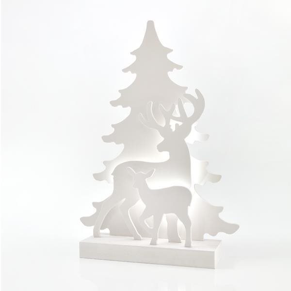 EUROLAMP Vánoční dekorace - osvětlený stůl s jeleny, 29 x 8 x 40,5 cm