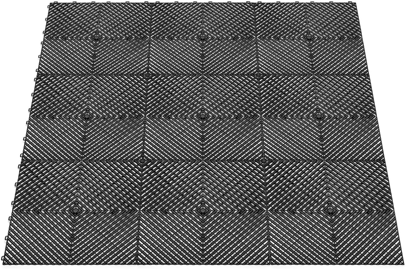 Escape6 WPC podlaha SORG, 1,2 × 1,2 m, 9 ks, černá