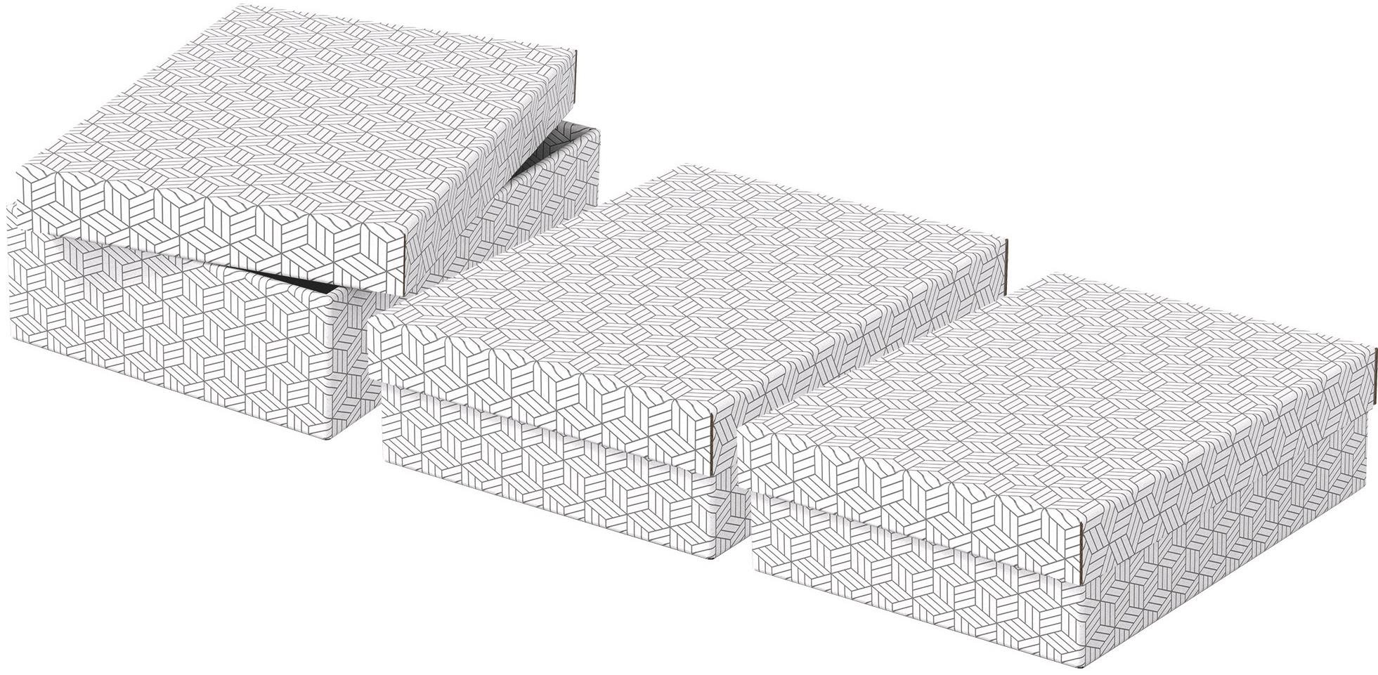 ESSELTE Home - nízká archivační krabice, velikost M, bílá, set 3 ks.