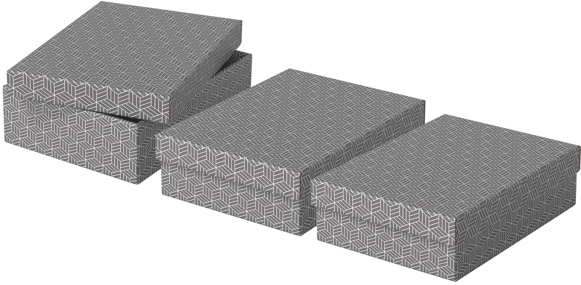 ESSELTE Home, velikost M, nízká 26.5 x 10 x 36 cm, šedá - set 3 ks