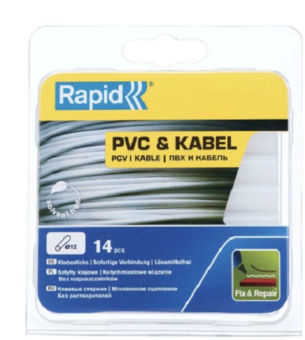 RAPID Tavné tyčinky 12 x 94 mm, PVC a kabely, 14ks, blistr
