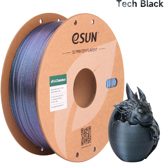 eSUN ePLA-Chameleon 1kg Tech Black - filament pro 3D tisk