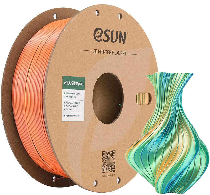 eSUN ePLA-Silk Mystic 1kg Blue Orange Green filament pro 3D tisk