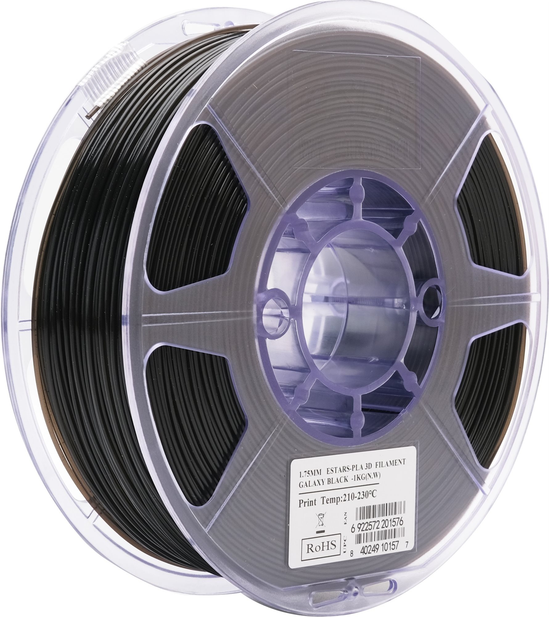 eSUN eStars-PLA 1kg Galaxy Black - 3D tisková filament