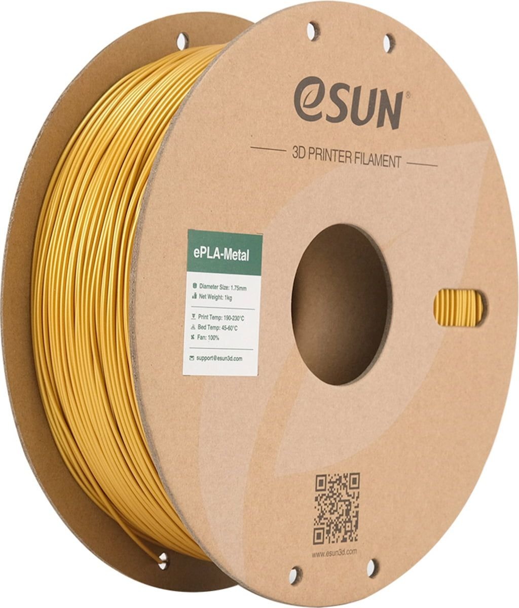 eSUN ePLA-Metal 1kg Gold - Vynikající Filament pro 3D Tisk