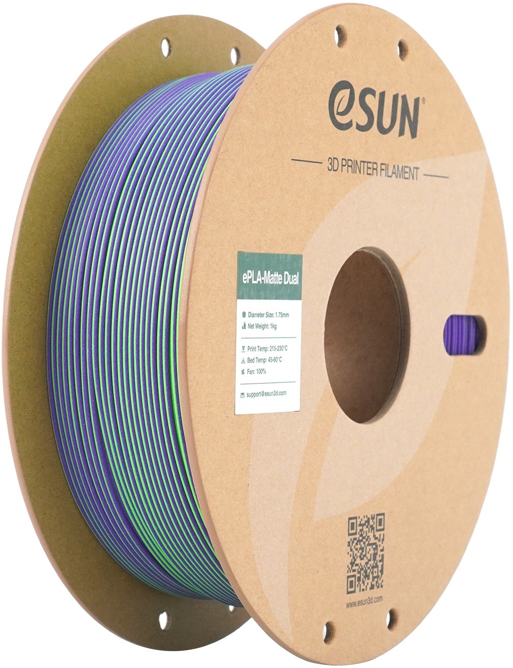 eSUN ePLA-Dual Matte 1kg Green Purple - 3D tisková filament