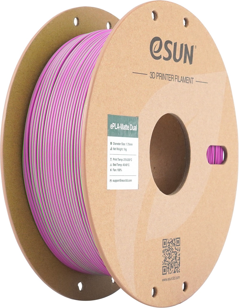 eSUN ePLA-Dual Matte 1kg Green Pink - vysoce kvalitní filament pro 3D tisk