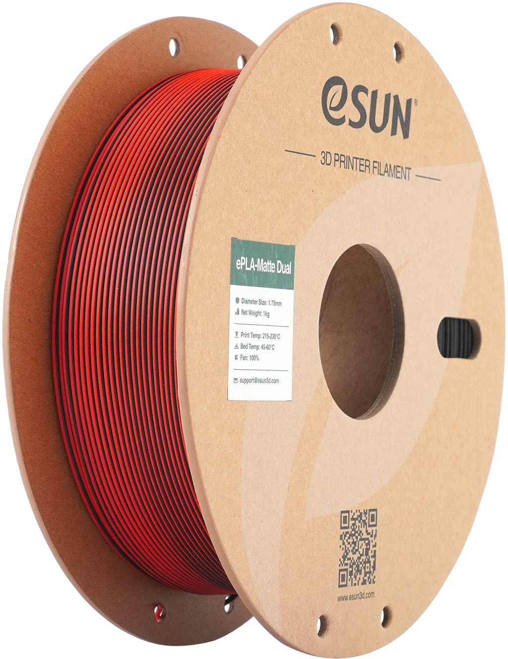 eSUN ePLA-Dual Matte 1kg Red Black