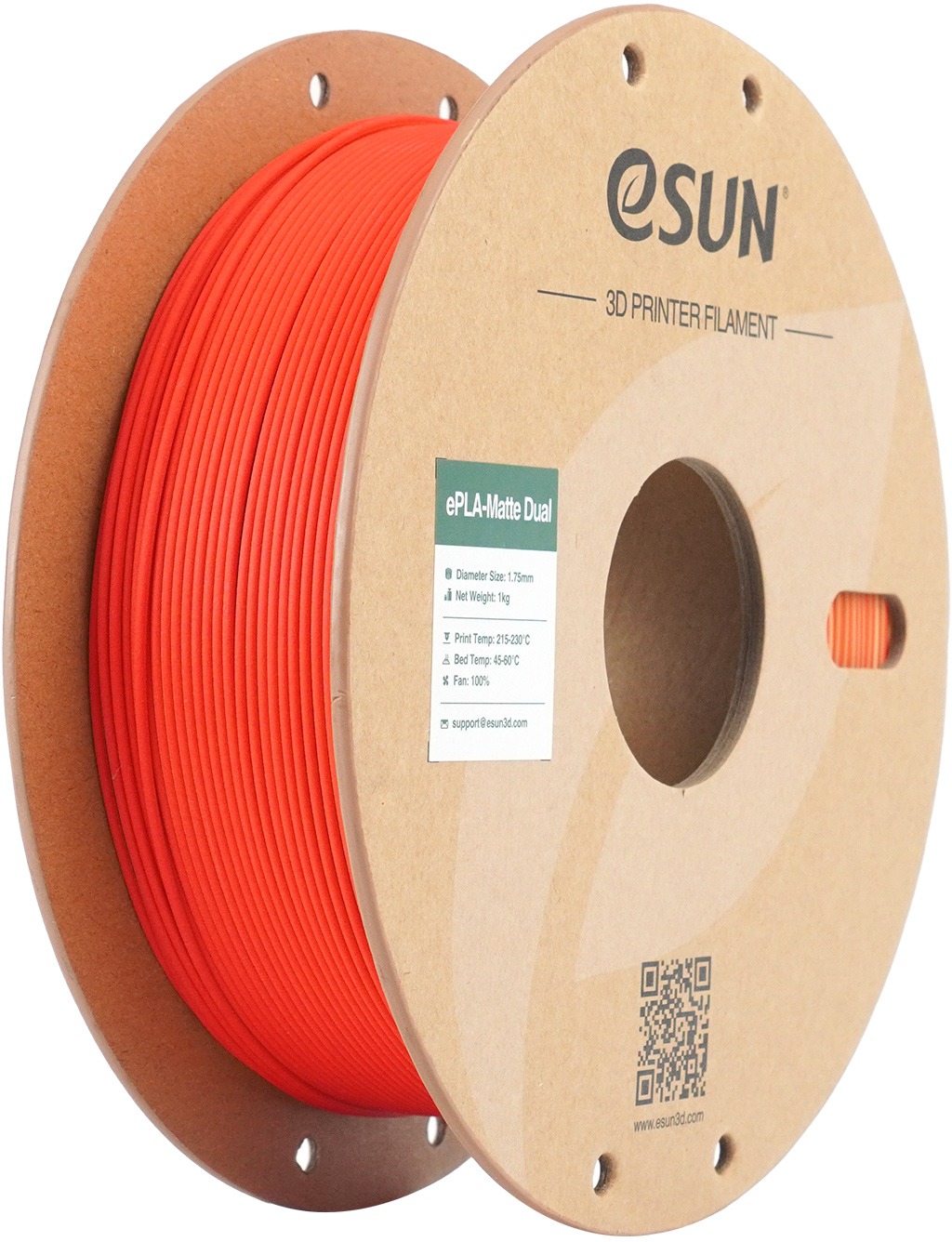 eSUN ePLA-Dual Matte 1kg Red Yellow - kvalitní 3D tisková filament pro tisk modelů s vysokou detailností.