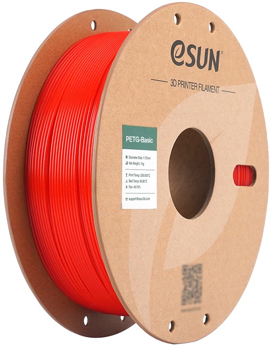 eSUN PETG-Basic 1kg, Red - kvalitní filament pro 3D tisk