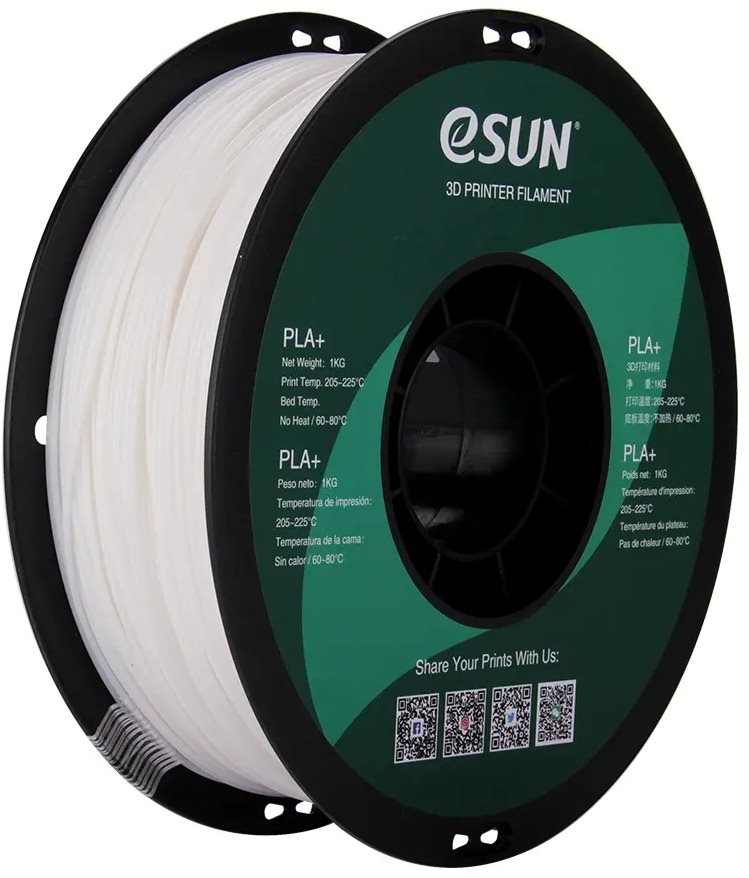 eSUN PLA+ 1kg bílý filament pro 3D tisk