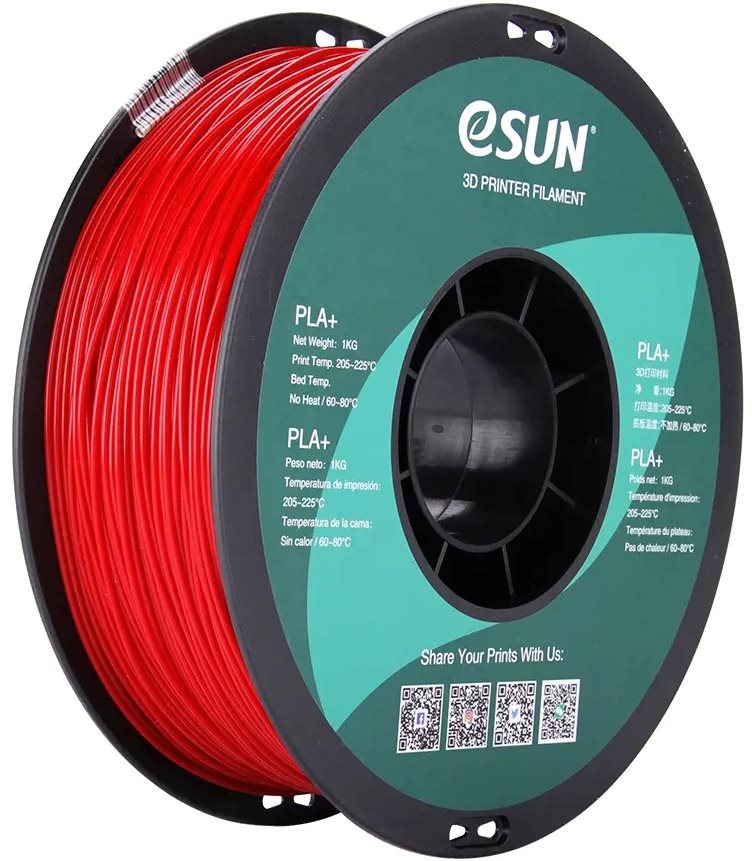 eSUN PLA+ 1kg Red - Revoluční 3D tiskové filament